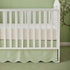 Brandream Scallop Edge Cotton Crib Skirt Toddler Bedskirt Baby Nursery Crib Bed Skirt Gender Neutral Solid Color Light