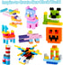 500 Pieces Classic Building Bricks Set in 15 Colors and 12 Shapes, Educational Toy Gift for Kids