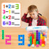 200 Pcs Math Cubes with Storage Container: Linking Blocks for Kids Age 4-8, Educational STEM Toy (Blue)