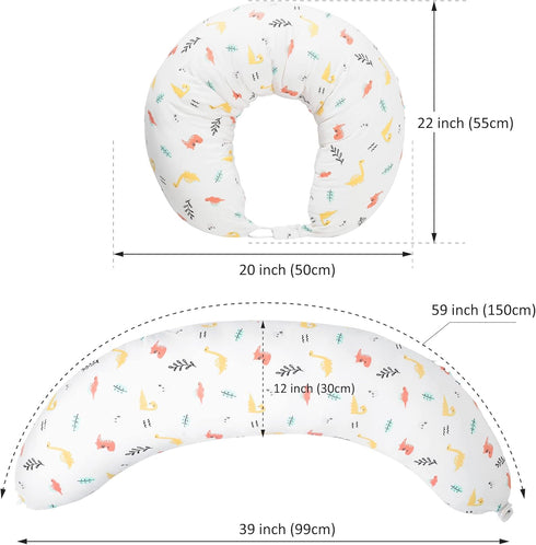 BYRIVER C Shaped Pregnancy Pillow with Cover, Knee Pillow for Side Sleeper Knees Legs HIPS Pain, Leg Pillow Elevation