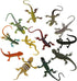 Kvvdi 12pcs 5 Inch Colorful Fake Plastic Lizard Toys, Realistic Reptile Action Figures