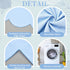 Hahafelt 6 28" 52" 14" 4 Blue Scalloped Crib Bed Skirt with Large Bow, x with Drop, Sided Soft Crib Skirt Dust Ruffle