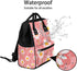 Hsnar Backpack Watercolor Checkered Daisy Waterproof Diaper Bag Large Capacity Baby Bag with Stroller Straps