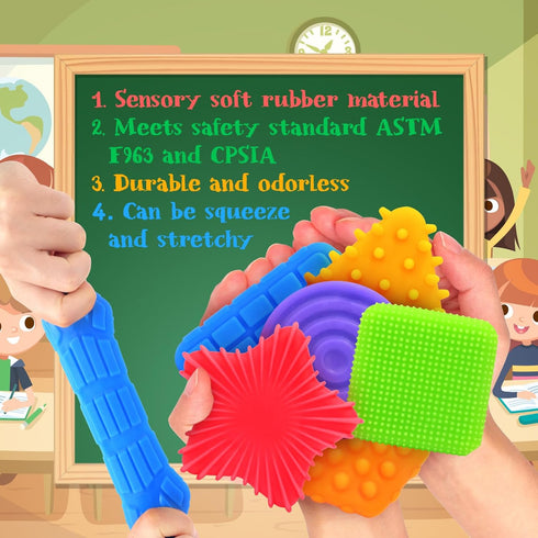 Squishy Sensory Toys for Kids Toddlers: Super Soft & Textured Sensory Fidget Toy for Autistic Children Special Needs |
