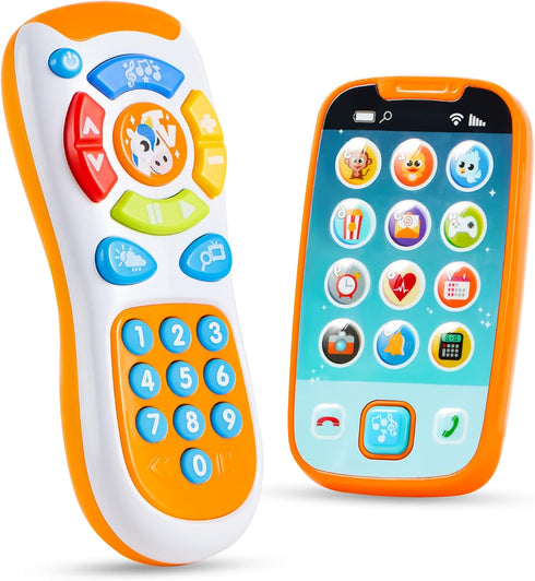 JOYIN Smartphone Toys for Baby, Remote Control Baby Phone with Music, Learning Toy for Infants and Kids
