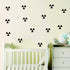 120 Pcs Triangle Wall Pattern Decal Vinyl Stickers for Kids Bedroom, Removable Decor, YMX56 (Black)