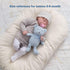 100% Organic Cotton Blue Teddy Bear Baby Toys, 6.5" Stuffed Animals for Newborn