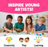 12 (3-6) (4-8) TinyGeeks Color Egg Crayons - Palm Grasp Non-Toxic and Washable for Toddlers & Kids - Easy-to-Hold