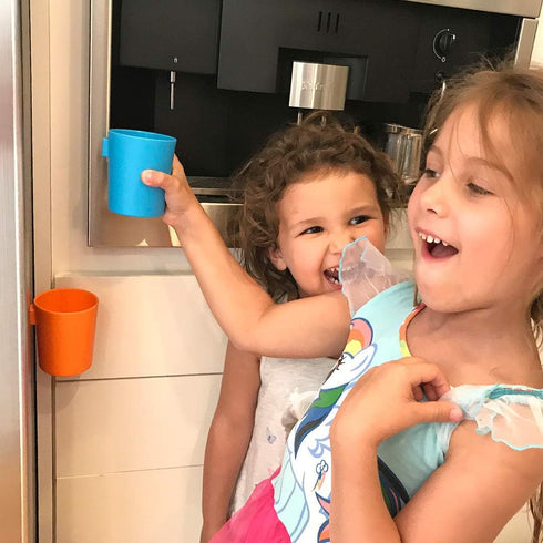 EZCUP Magnetic Fridge Cups for Kids, USA Made Open Top Toddler Cups, Safe & Non-Toxic