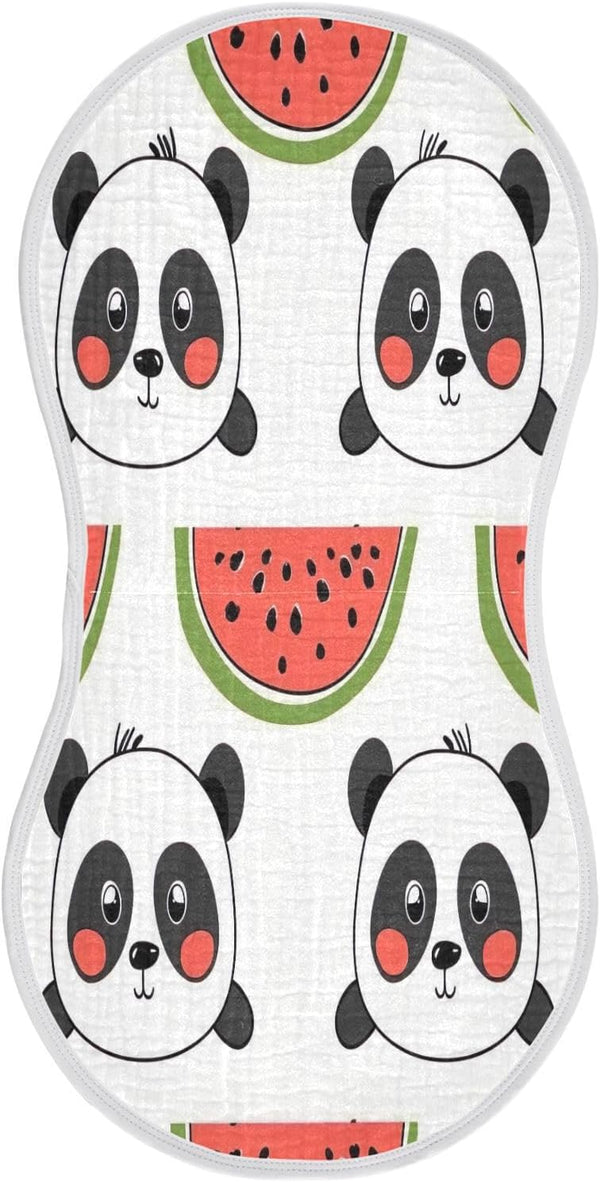 YEGAME Muslin Baby Burp Cloths Set of 1 - Panda Super Absorbent Cotton
