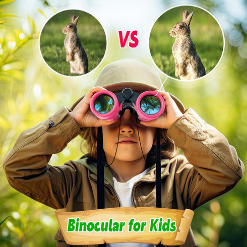 Kids Binoculars for Ages 3-12, Outdoor Gifts Toys for Bird Watching and Exploration