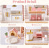 Set, 28 6 3+ ROBOTIME Wooden Dollhouse Furniture PCS Miniature Dollhouse Furniture with Room Kits, Dollhouse
