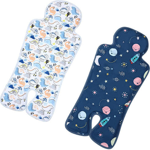 Pinkunn 2 Pcs Gel Car Seat Cooler Pad, Breathable Summer Chair Ice Cushion for Stroller Baby Dining Chair, Safety Seat