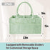 GINUMWA 2 Pack Diaper Caddy Organizer, Portable Baby Caddy Organizer with Handle, Collapsible Nursery Storage Bin