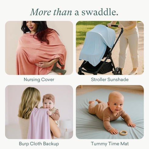 47 47, PurComfy Supersoft Swaddle Blanket, Premium Bamboo Viscose Baby swaddling Blankets for Newborns, Lightweight