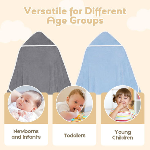 2 Pack 30 30 inch UNIMADE Hooded Towel for Newborn, Soft Coral Fleece Baby Towels, Ultra Absorbent Bath Cloths Bulk