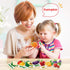 90 Felt Pieces Fruit Vegetable Felt Flannel Board Pieces - Educational Learning Toys for Kids Interactive Storytelling