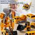 Sprstar 3-5 4-8 Series-35 Magnetic Transform Engineering Car Assembled Toys,Toy Construction Vehicles with Storage