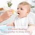 4 Pack 3 oz Baby Food Feeder Silicone Baby Food Dispensing Spoon-WAJIAYON, Squeeze Feeding Spoons with Suction Cup