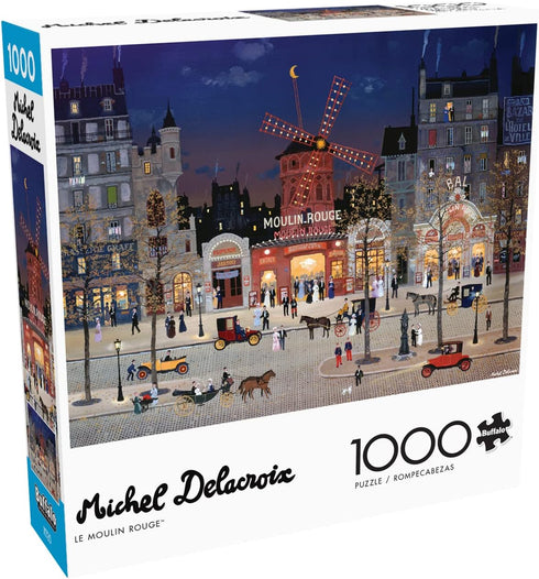 Buffalo Games - Michel Delacroix - Le Moulin Rouge - 1000 Piece Jigsaw Puzzle for Adults, Finished Size 26.75 x 19.75