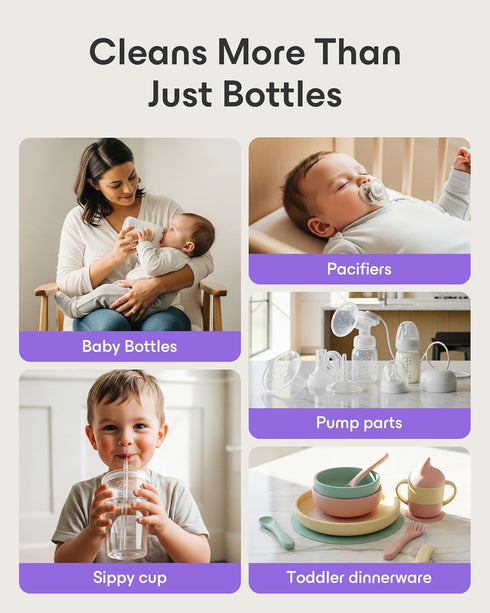 120Pcs Momcozy Official Baby Bottle Detergent Tablets Cleaning Tabs for Milk Residue Removal, Compatible with Baby
