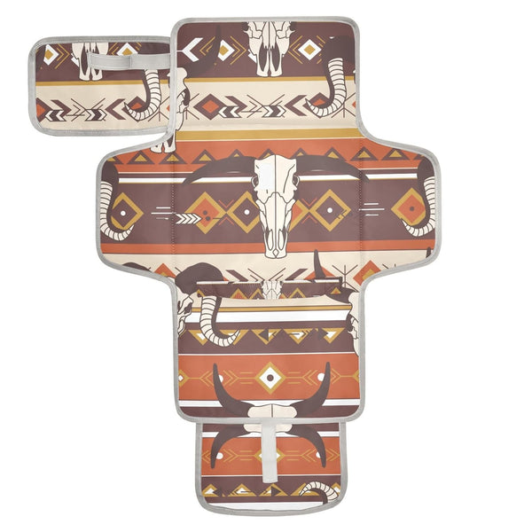 WELLDAY Western Aztec Portable Diaper Changing Pad - Waterproof Foldable Baby Diaper Changing