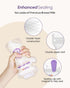 100pcs 6oz Nuliie Temp-Sensing Breastmilk Storage Bag, Huge Temp-Sensing Icon & Locking Clamp, Breast Milk Storage Bags