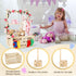 XIEJ Closet, 6 6 Wooden Baby Shower Crate Personalized Baby Gift Basket with Adjustable Handle, Include String Lights