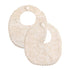 GZMM Baby Bib For Girls - Reversible Waterproof Handmade Natural Cotton Baby Drool Bib 0-12 months, 2 Pack (off-white)