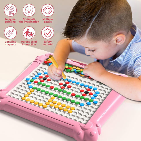 Ci Vetch 2-IN-1 3 4 5 6 7 8 Large Magnetic Drawing Board for Toddlers Kids, Magnetic Color and Number Maze, Magnetic
