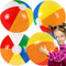 4 Pcs Large Rainbow Beach Balls - Inflatable Swimming Pool Toys for Summer Beach Water Games