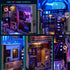 Montidey 3D DIY Dollhouse Booknook Bookshelf Insert Decor,DIY Book Nook Kit, Wooden Puzzle with LED Lighting Book Nook