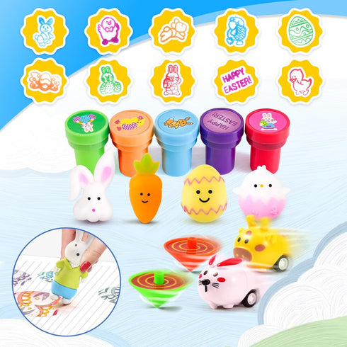 100PCS WEARXI Prefilled Easter Eggs with Toys, Easter Basket Stuffers, Easter Eggs Filled, Easter Basket Stuffers