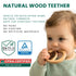 0-3 3-6 6-12 Wooden Baby Rattle & Teething Ring Heart | Natural Montessori Teething Toy Babies Months | Non-Toxic