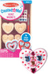 Melissa & Doug Created by Me! Wooden Heart Magnets Craft Kit - 4 Designs, 4 Paints, Stickers, Glitter Glue, 8.75 x 5