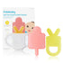 Frida Baby 4-in-1 Silicone Teething Toys, Not-Too-Cold-to-Hold Teether for Babies 0-18 Months, BPA-Free Teething Relief