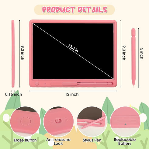 LCD Writing Tablet for Kids, 15 Inch Colorful Doodle Board, Educational Drawing Pad Gift for Ages 3-9