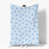 Summer 30x40inch Blue Lobster Bows Stripe Baby Blankets for Boy Girl Lobsters Sea Ocean Stripes Soft Flannel Nursery