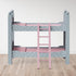 18 in. Doll Wooden Convertible Bunk Bed - Olivia's Little World, Gray with White Polka Dots and Pink Accents