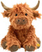 SOLPOBEI Music Highland Cow Stuffed Animal with Sound, Farm Cow Toy with ''Moo''Sound,