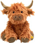 SOLPOBEI Music Highland Cow Stuffed Animal with Sound, Farm Cow Toy with ''Moo''Sound,
