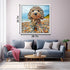 PICKFORU 1000 Summer Funny Dog Jigsaw Puzzles Pieces for Adults, Beach Guardian Dog Puzzle Cute, Interesting Seaside