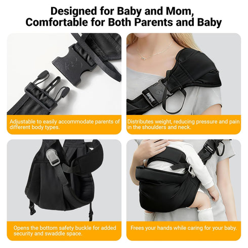 JKFIPKHI 25-60 lbs,Ideal Baby Sling Carrier,Baby Carrier Newborn to Toddler,Adjustable Lightweight Toddler Carrier