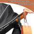 Colingmill 3 Pieces Stroller Hooks, Black and Brown Hanging Multi Functional Strap with Clip for Diaper Bag Stroller