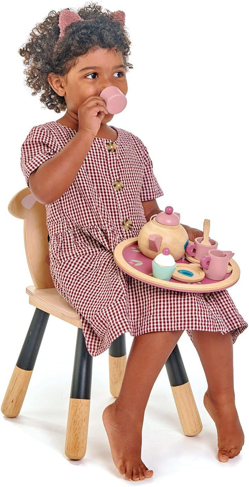 Tender Leaf Toys - Birdie Tea Set, Realistic Teapot, Cups for Pretend Afternoon Tea Party, Age 3+