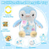 Fuzqq 0-6 Play,Tummy 0-12 Baby Toys Months,Musical Plush Stuffed Animal with Rattles & Crinkle Paper,Hanging Ring