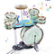 Soft Microphone for MP3 Music Player - Children's Educational Instrument Toy Set, Rock Jazz Drum Set, Green Music Toy