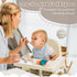 6 Pieces Silicone Baby Feeding Forks and Spoons Set, Mini Kids Utensils for 6 Months and Up (Cream Color)