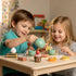 Set Set 2-5 Wooden Tea Party for Little Girls, Toddler Pretend Play Food Kitchen Toys, Wooden Tea Tray Cake Dessert