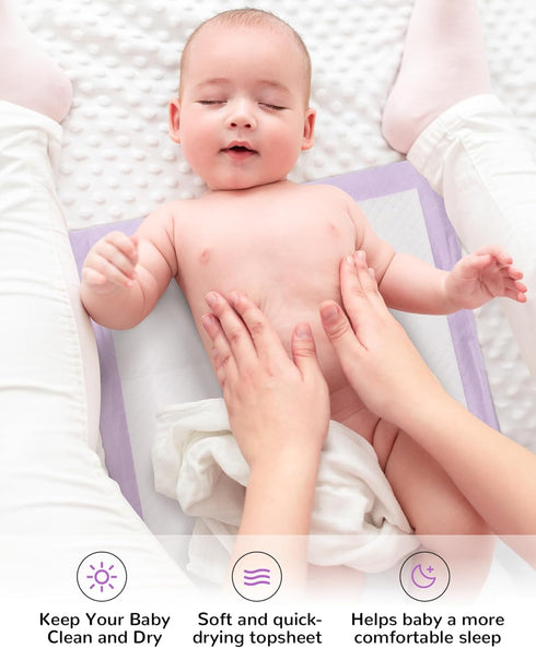 Buyockss 100 Pack 13 18 Baby Disposable Changing Pads Disposable Baby Underpads Ultra Soft Waterproof Diaper Changing